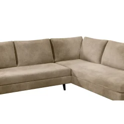 Fabrique de Styles Canapé d'angle droit 5 places André - effet velours - Seven emerald* Canapés D'angle