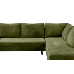 Fabrique de Styles Canapé d'angle droit 5 places André - effet velours - Seven emerald* Canapés D'angle