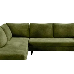 Fabrique de Styles Canapé d'angle droit 5 places André - effet velours - Seven emerald* Canapés D'angle