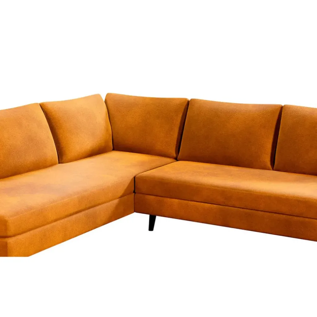 Fabrique de Styles Canapé d'angle gauche 5 places André - velours vintage - Adore kaki hunter* Canapés D'angle