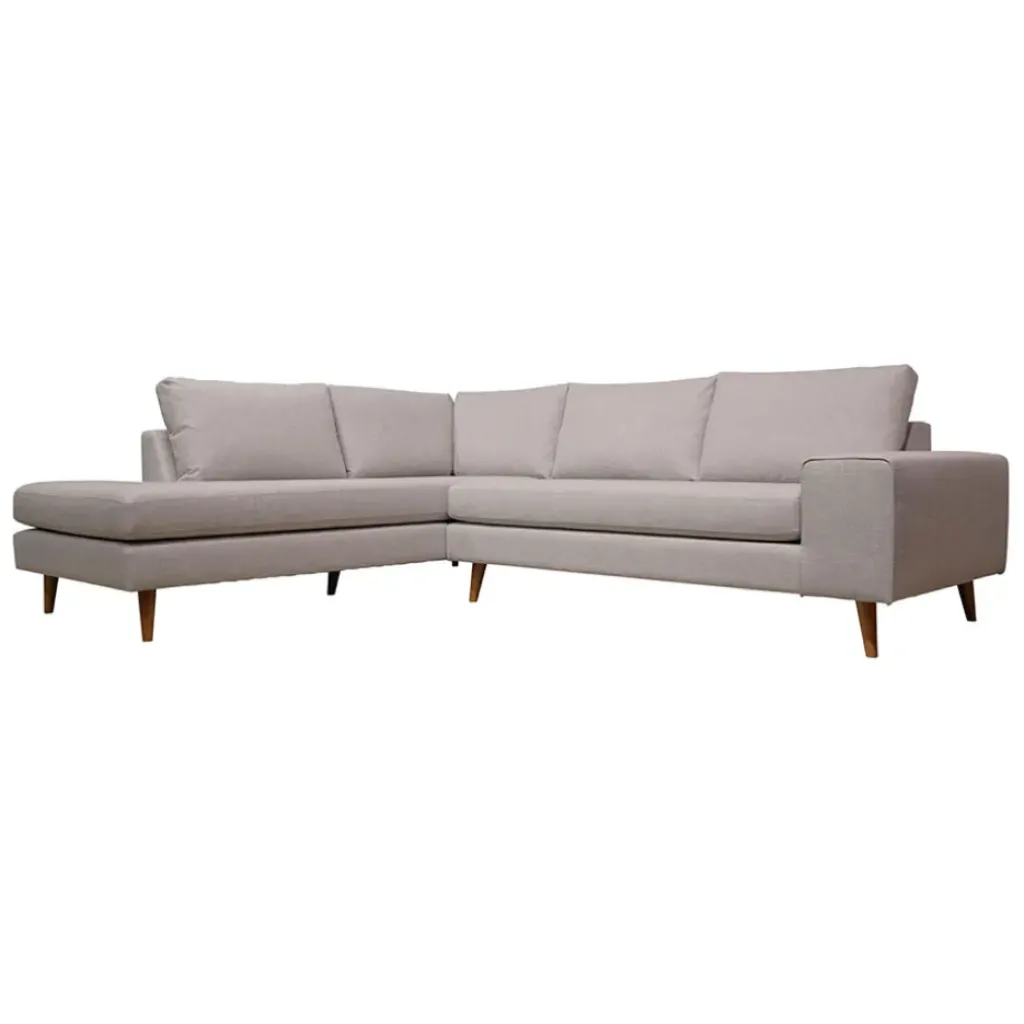 Fabrique de Styles Canapé d'angle gauche 5 places André - velours vintage - Adore kaki hunter* Canapés D'angle