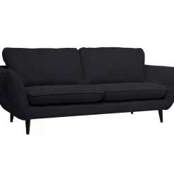 Fabrique de Styles Canapé fixe 2 places AXEL - Effet Velours - Seven Anthracite* Canapés Fixes