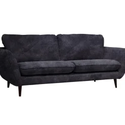 Fabrique de Styles Canapé fixe 3 places Axel - Velours Vintage - Adore Anthracite* Canapés Fixes