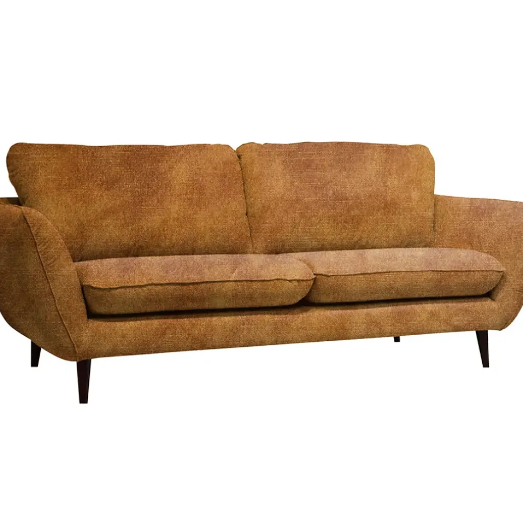 Fabrique de Styles Canapé fixe 3 places Axel - Velours Vintage - Adore Anthracite* Canapés Fixes