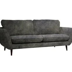 Fabrique de Styles Canapé fixe 3 places Axel - Velours Vintage - Adore Anthracite* Canapés Fixes