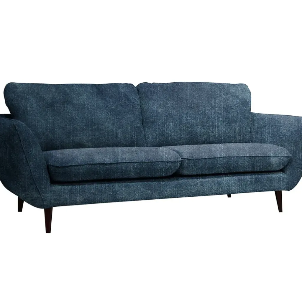 Fabrique de Styles Canapé fixe 3 places Axel - Velours Vintage - Adore Anthracite* Canapés Fixes