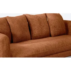 Fabrique de Styles Canapé fixe 3 places Basile - Velours Texturé - Perfect Harmony Écureuil* Canapés Fixes