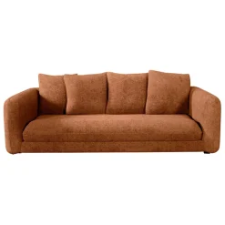 Fabrique de Styles Canapé fixe 3 places Basile - Velours Texturé - Perfect Harmony Écureuil* Canapés Fixes