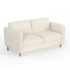 Fabrique de Styles Canapé fixe 4 places Gustave - Velours Texturé - Dany Ecru* Canapés Fixes