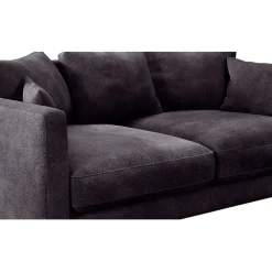 Fabrique de Styles Canapé fixe 4 places Marius - Effet Velours - Seven Turtle* Canapés Fixes