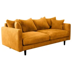 Fabrique de Styles Canapé fixe 4 places Marius - Effet Velours - Seven Turtle* Canapés Fixes