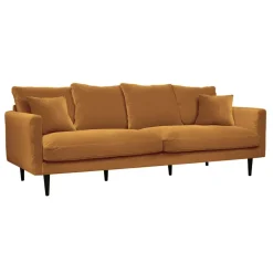 Fabrique de Styles Canapé fixe 4 places Marius - Velours Vintage - Adore Gold* Canapés Fixes