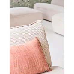 Fabrique de Styles Canapé modulable 4 places avec pouf ivoire - Aubin* Canapés Modulables