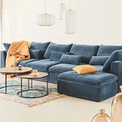 Fabrique de Styles Canapé modulable 4 places é avec pouf - Auguste* Canapés Modulables