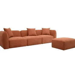 Fabrique de Styles Canapé modulable 3 places avec pouf - Andrea* Canapés Modulables