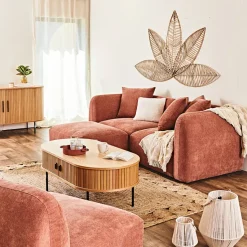 Fabrique de Styles Canapé modulable 3 places avec pouf - Andrea* Canapés Modulables