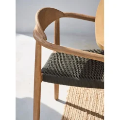 Fabrique de Styles Chaise avec accoudoirs en bois d'eucalyptus kaki - Anam* Chaises
