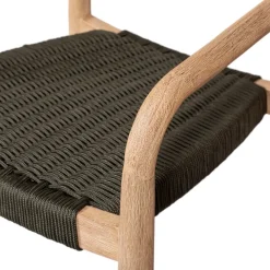 Fabrique de Styles Chaise avec accoudoirs en bois d'eucalyptus kaki - Anam* Chaises