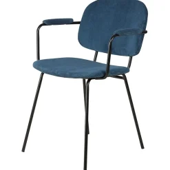 Fabrique de Styles Chaise avec accoudoirs en velours côtelé foncé - Aston* Chaises