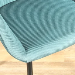 Fabrique de Styles Chaise avec accoudoirs en velours côtelé canard - Julia* Chaises