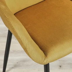Fabrique de Styles Chaise avec accoudoirs en velours côtelé - Julia* Chaises