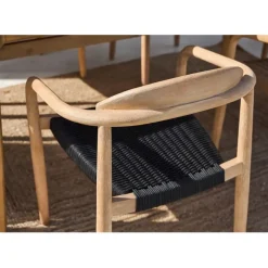 Fabrique de Styles Chaise avec accoudoirs en bois d' eucalyptus noir - Anam* Chaises