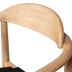 Fabrique de Styles Chaise avec accoudoirs en bois d' eucalyptus noir - Anam* Chaises