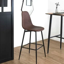 Fabrique de Styles Chaise de bar effet cuir H70cm - Amber* Tabourets Et Chaises De Bar