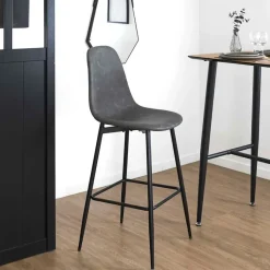 Fabrique de Styles Chaise de bar effet cuir h70cm - Amber* Tabourets Et Chaises De Bar