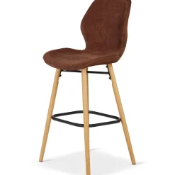 Fabrique de Styles Chaise de bar en tissu soft touch h65cm - Keri* Tabourets Et Chaises De Bar