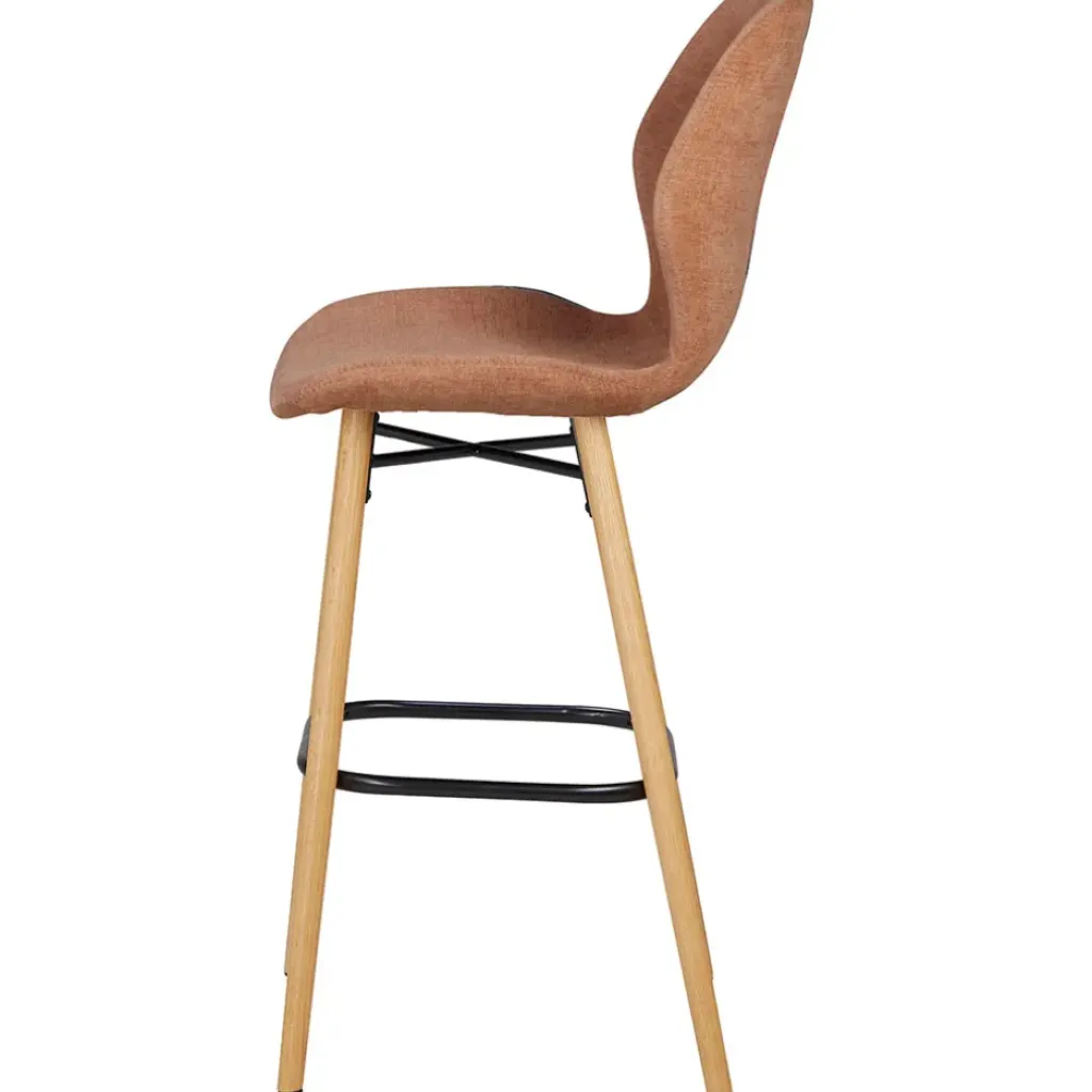 Fabrique de Styles Chaise de bar en tissu soft touch nèfle h65cm - Keri* Tabourets Et Chaises De Bar