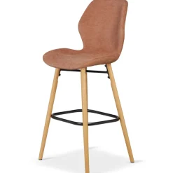 Fabrique de Styles Chaise de bar en tissu soft touch nèfle h65cm - Keri* Tabourets Et Chaises De Bar
