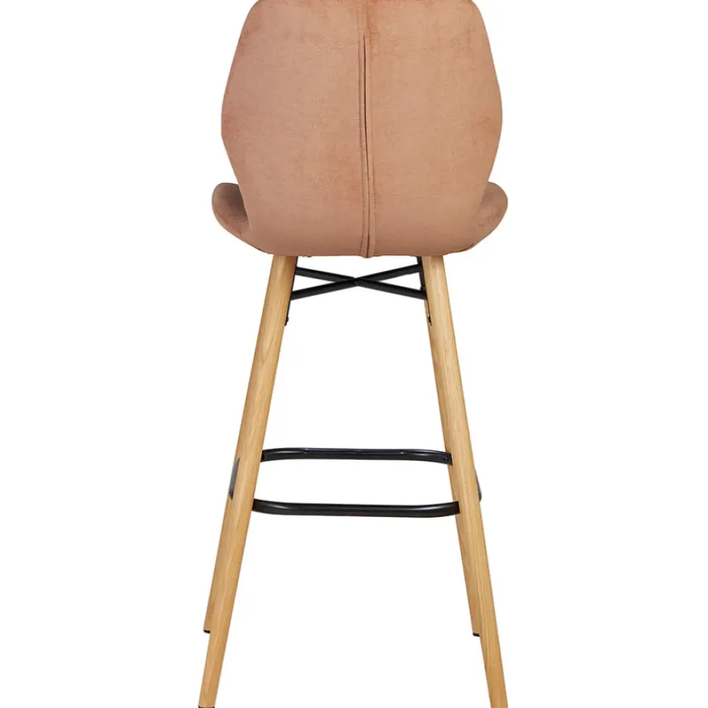Fabrique de Styles Chaise de bar en tissu soft touch nèfle h65cm - Keri* Tabourets Et Chaises De Bar