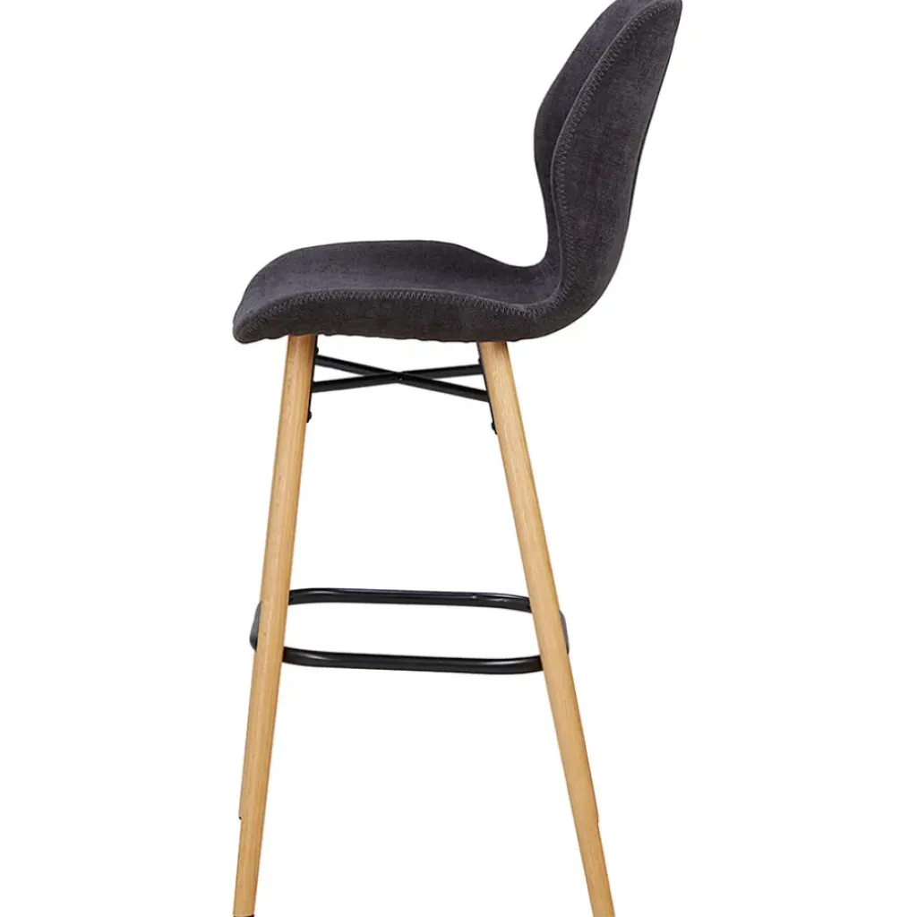 Fabrique de Styles Chaise de bar en tissu soft touch h65cm - Keri* Tabourets Et Chaises De Bar