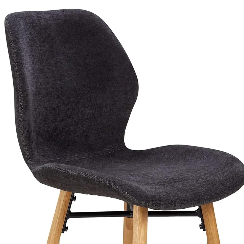 Fabrique de Styles Chaise de bar en tissu soft touch h65cm - Keri* Tabourets Et Chaises De Bar