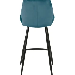 Fabrique de Styles Chaise de bar en velour h75cm - Ben* Tabourets Et Chaises De Bar