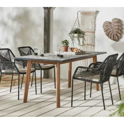 Fabrique de Styles Chaise de jardin empilable en résine tressée - Seville*Enfant Chaises, Fauteuils|Jardin