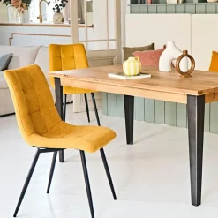 Fabrique de Styles Chaise de salle à manger en tissu matelassé - Lilly* Chaises