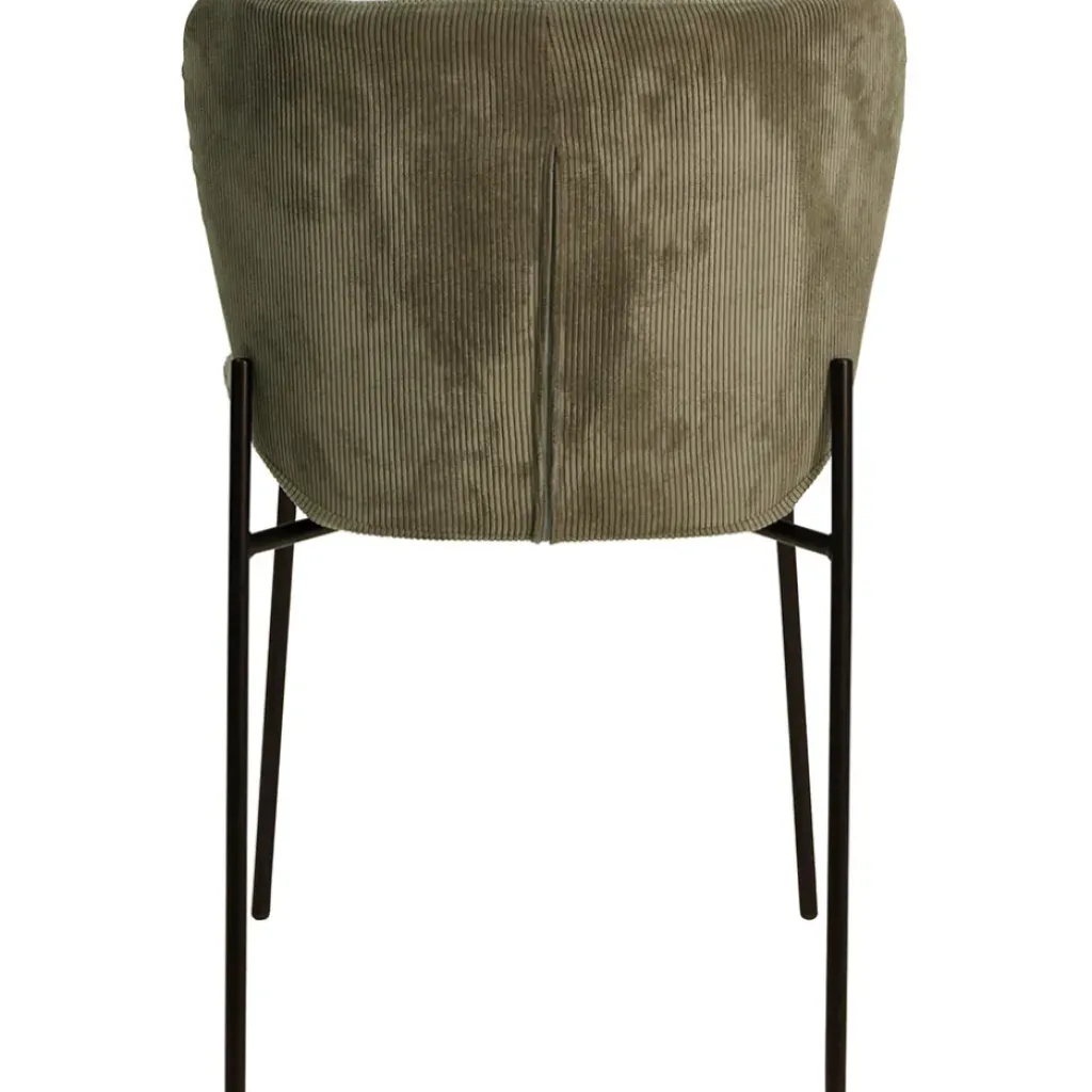 Fabrique de Styles Chaise de salle à manger en velours côtelé foncé - Holden* Chaises