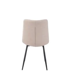 Fabrique de Styles Chaise de salle à manger en tissu matelassé blanc - Lilly* Chaises