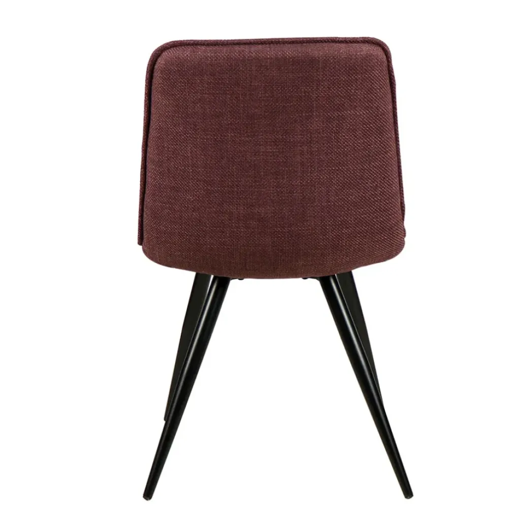 Fabrique de Styles Chaise de salle à manger en tissu matelassé pourpre - Alize* Chaises