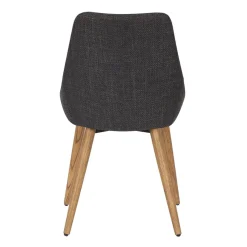 Fabrique de Styles Chaise de salle à manger en tissu anthracite - Ben* Chaises
