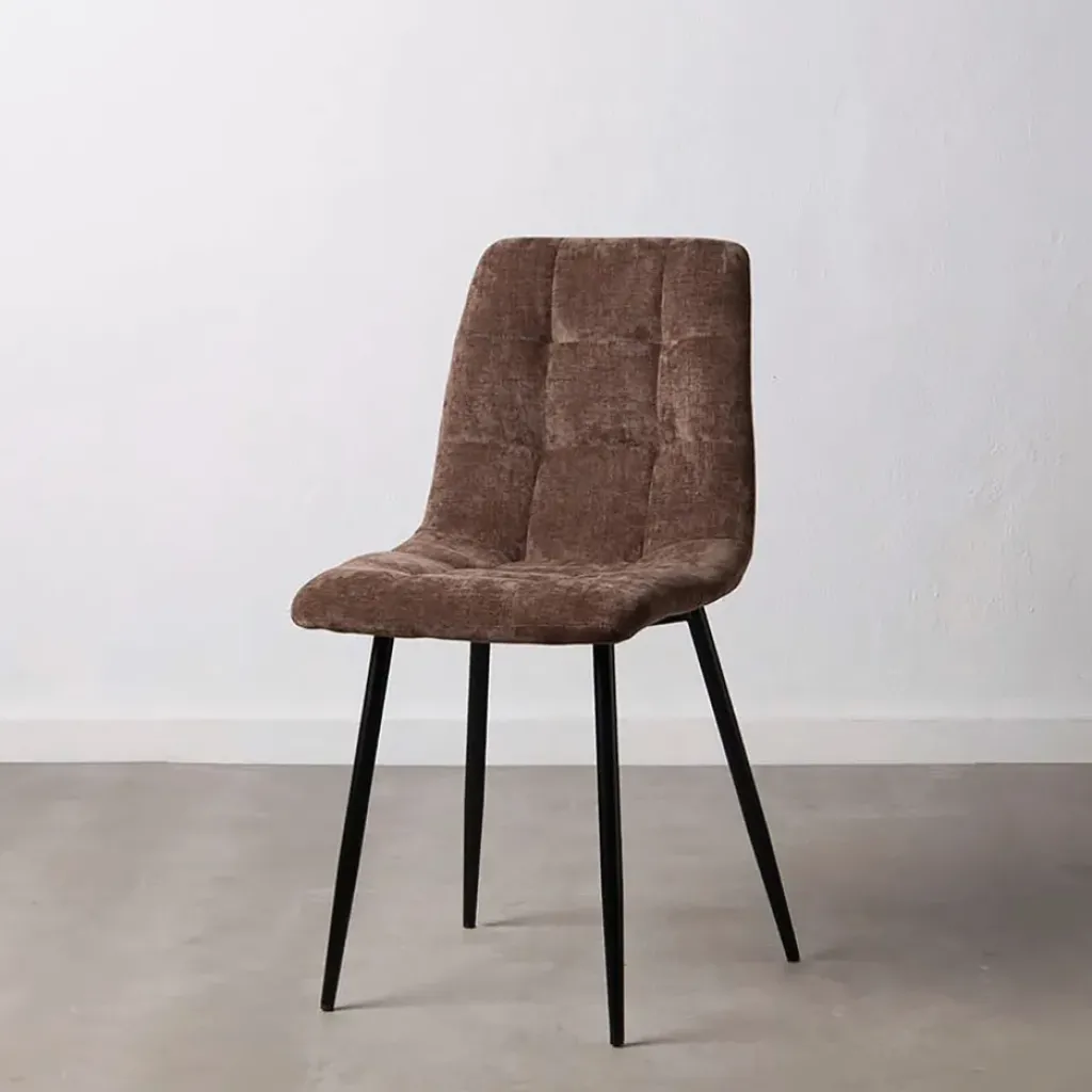 Fabrique de Styles Chaise salle à manger en métal et tissu - Mony* Chaises