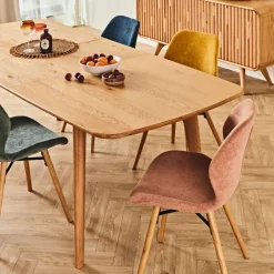 Fabrique de Styles Chaise salle à manger en tissu soft touch nèfle - Keri* Chaises