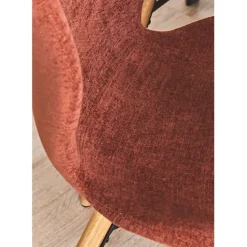 Fabrique de Styles Chaise salle à manger en tissu soft touch acajou - Keri* Chaises