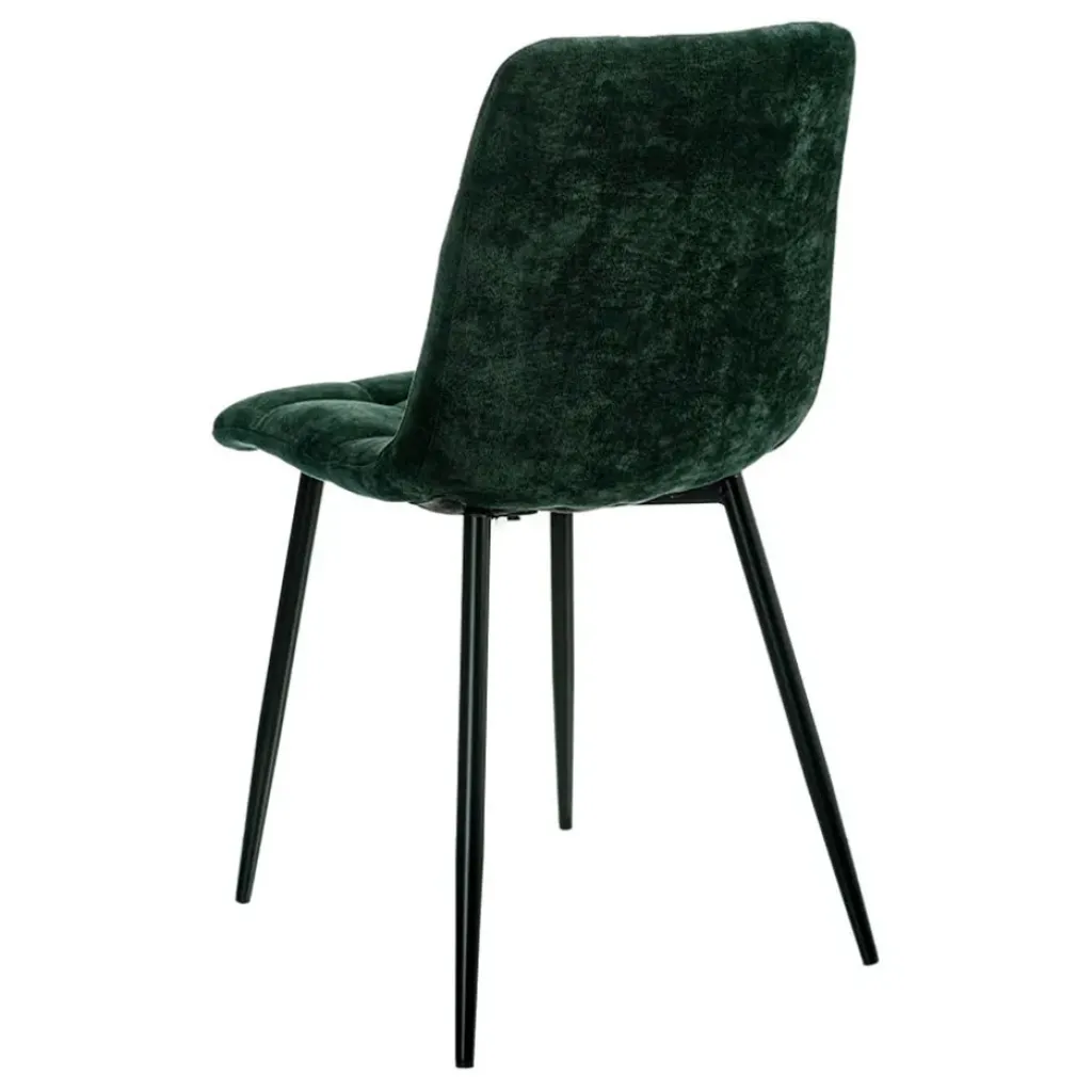 Fabrique de Styles Chaise salle à manger en tissu vert - Mony* Chaises