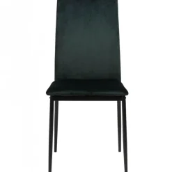 Fabrique de Styles Chaise salle à manger en tissu vert fonce - Demia* Chaises