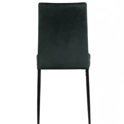 Fabrique de Styles Chaise salle à manger en tissu vert fonce - Demia* Chaises