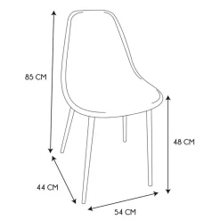 Fabrique de Styles Chaise salle à manger en velours cotelé - Julia* Chaises