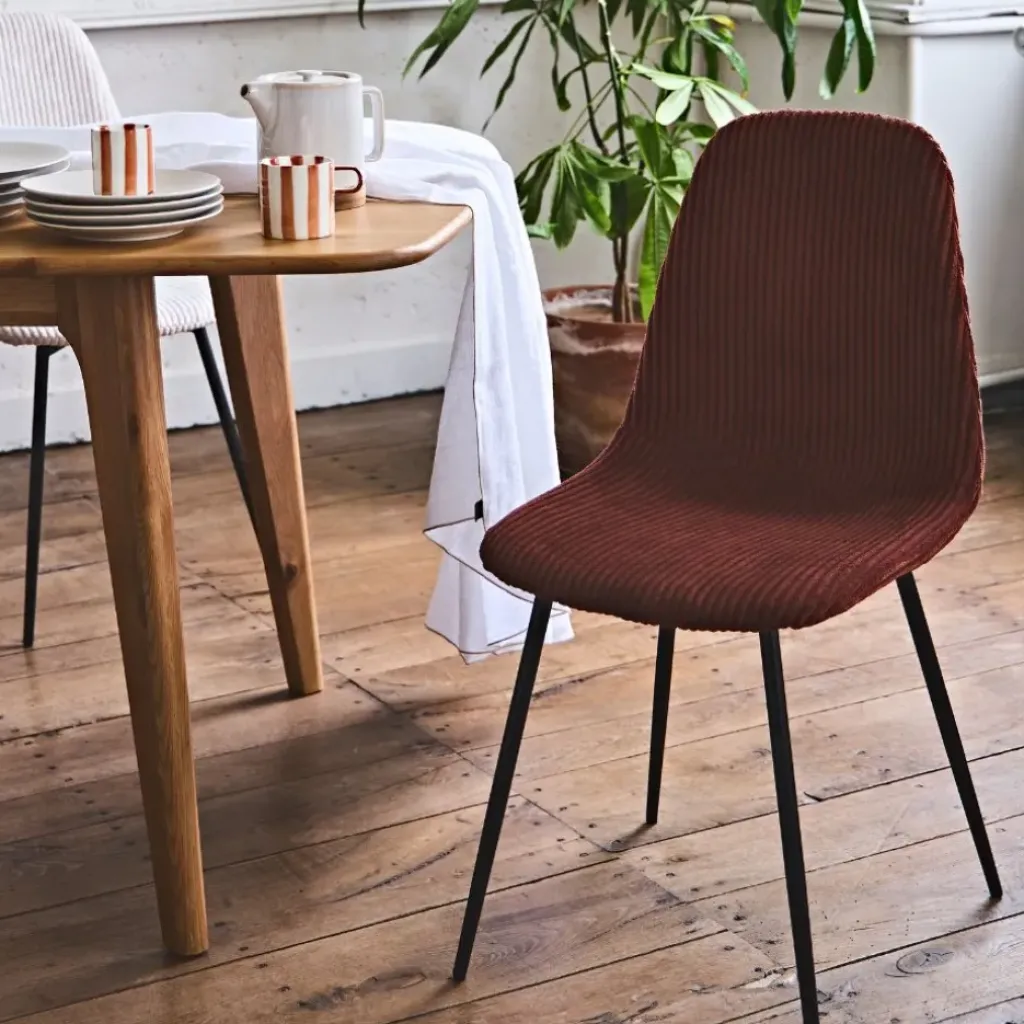 Fabrique de Styles Chaise salle à manger en velours côtelé - Scarlett* Chaises